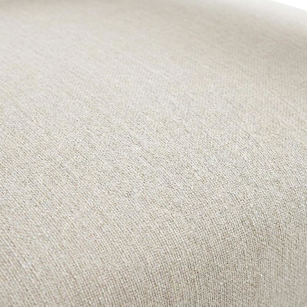 Fabric Upholstered Barrel Dining Chairs, Heathered Weave Ivory Black, Set of 2