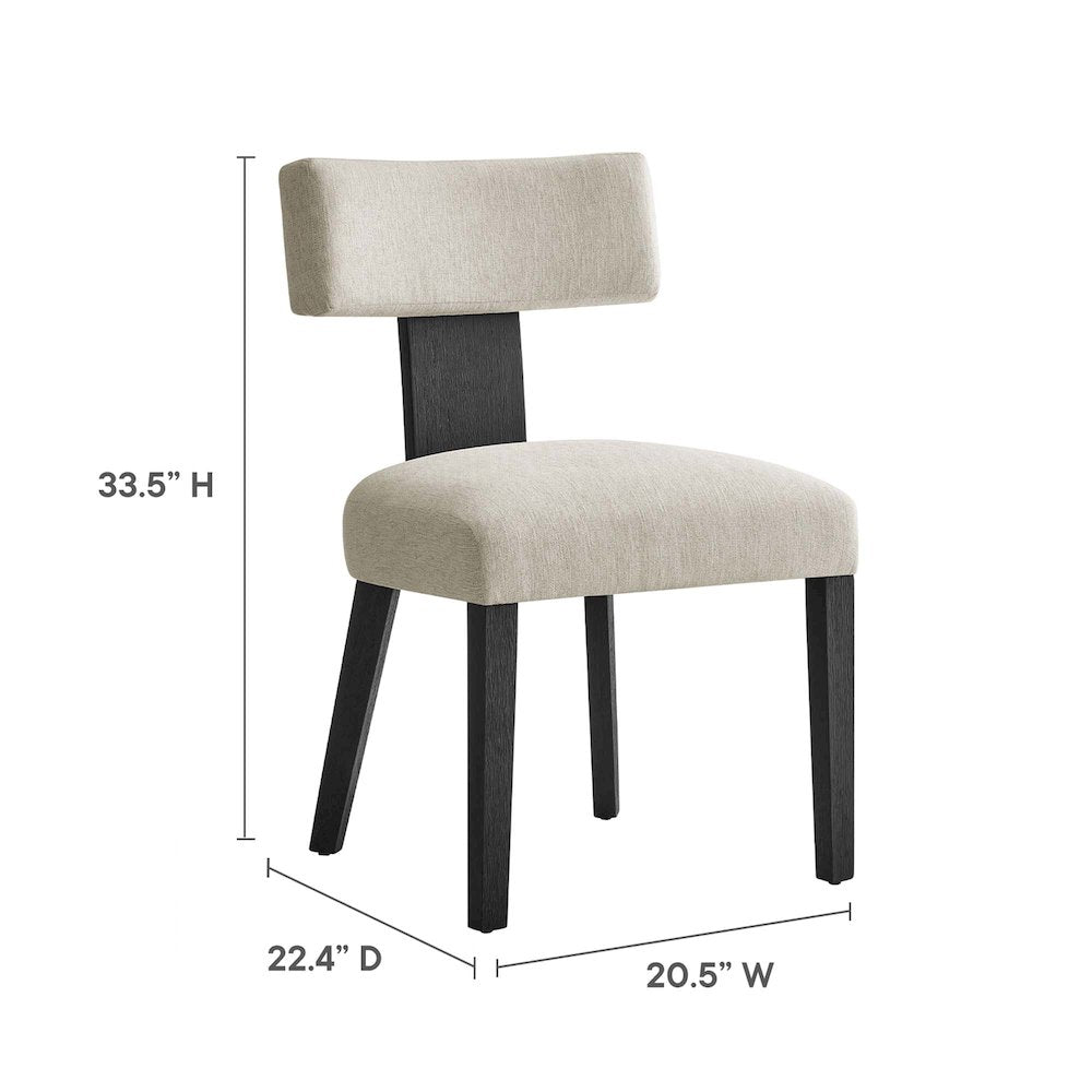 Nalani Fabric Upholstered Dining Chairs Set of 2