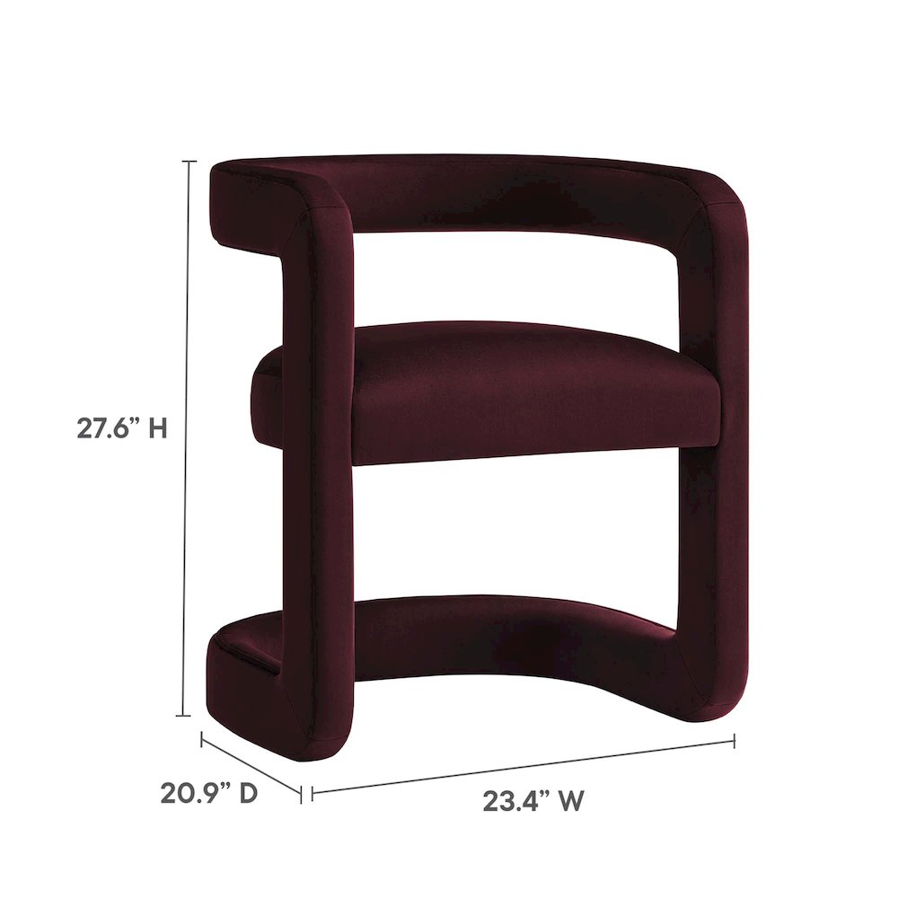 Winslow Performance Velvet Barrel Accent Chair