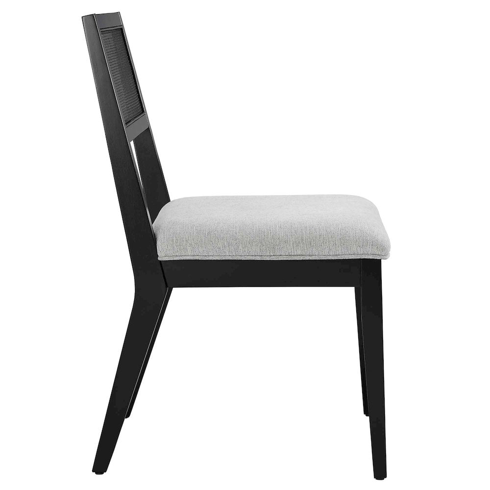 Nimba Faux Rattan Fabric Dining Chairs Set of 2