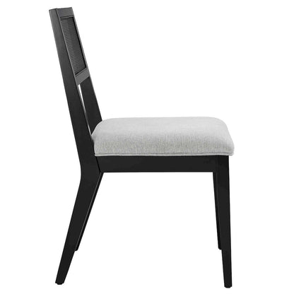 Nimba Faux Rattan Fabric Dining Chairs Set of 2