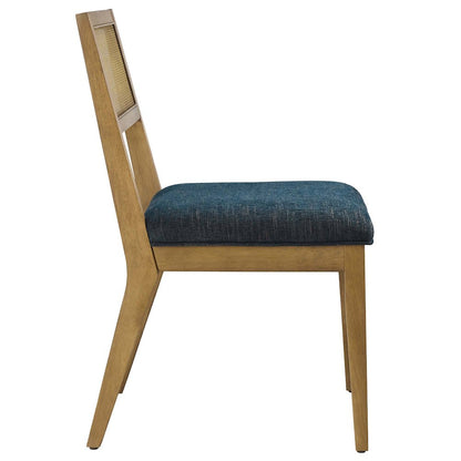 Nimba Faux Rattan Fabric Dining Chairs Set of 2