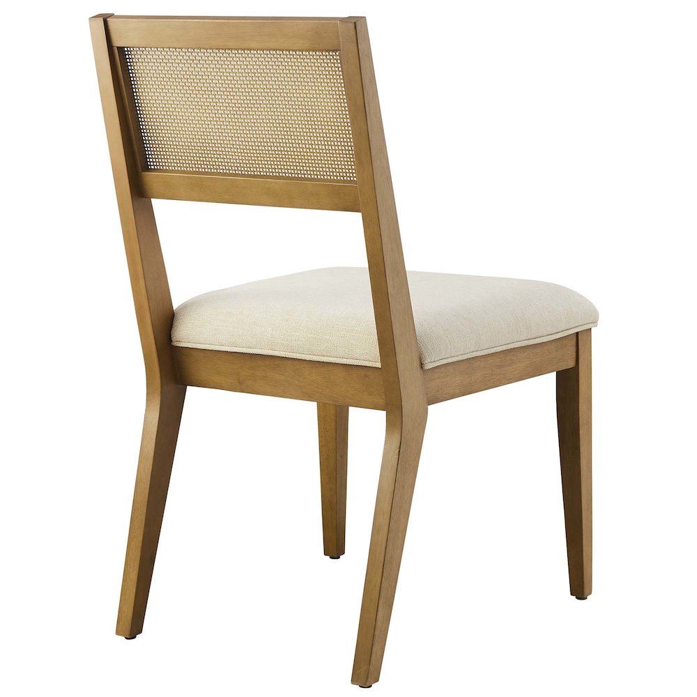 Nimba Faux Rattan Fabric Dining Chairs Set of 2