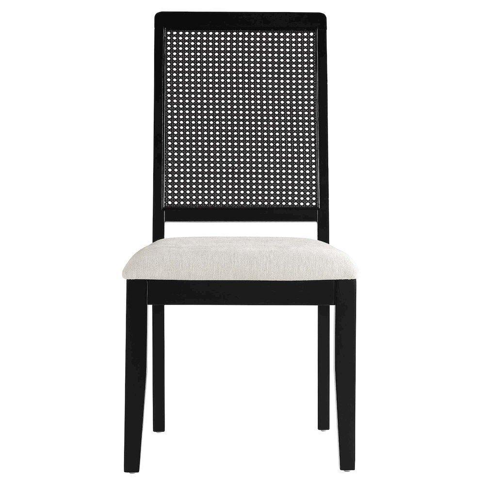 Arlo Faux Rattan and Wood Dining Side Chairs Set of 2
