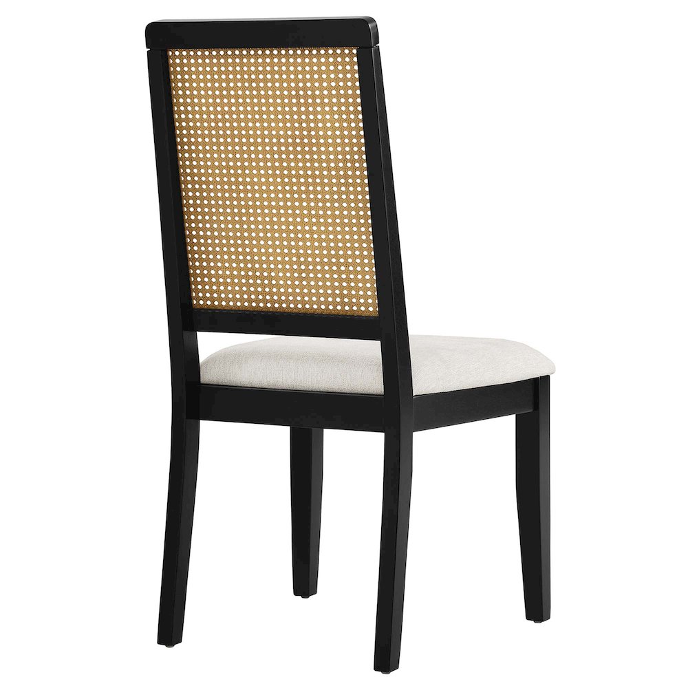 Arlo Faux Rattan and Wood Dining Side Chairs Set of 2