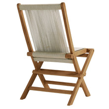 Vienna Outdoor Patio Teak and Rope Folding Chairs Set of 4