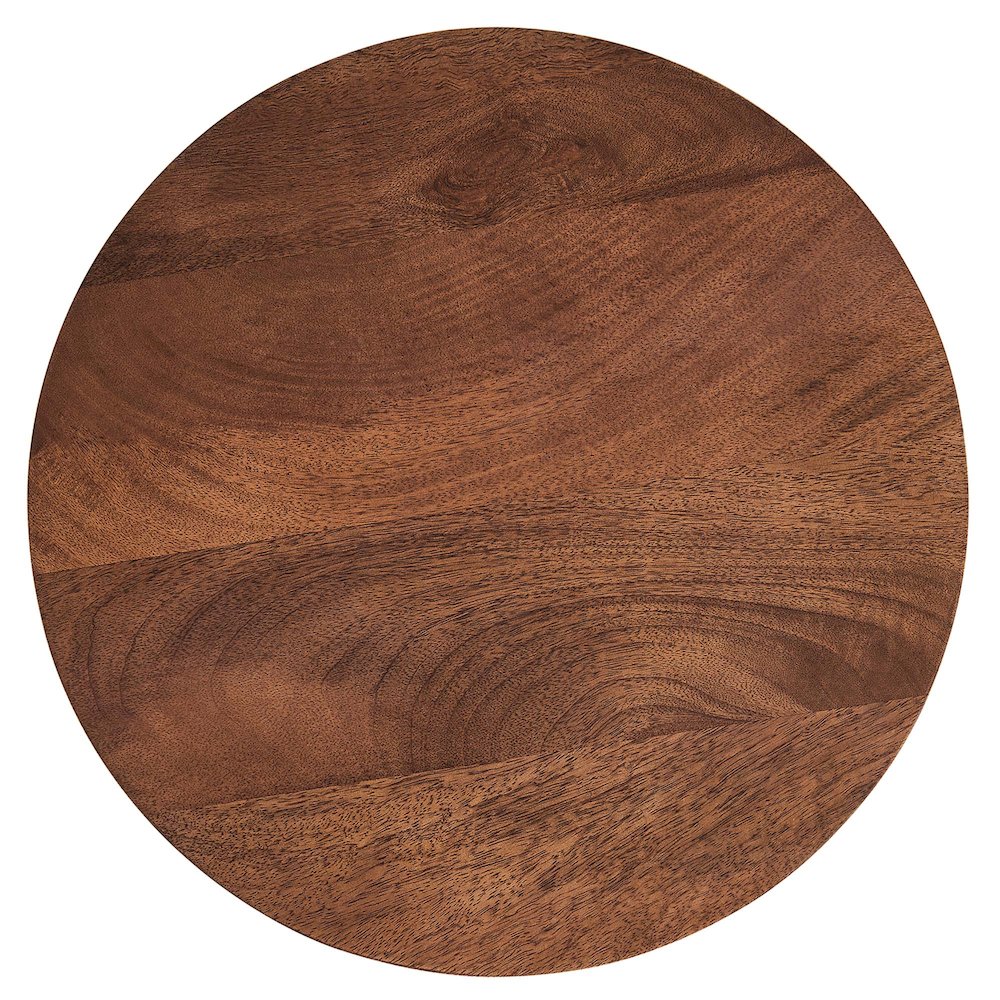 Valeo Round Wood and Metal Side Table