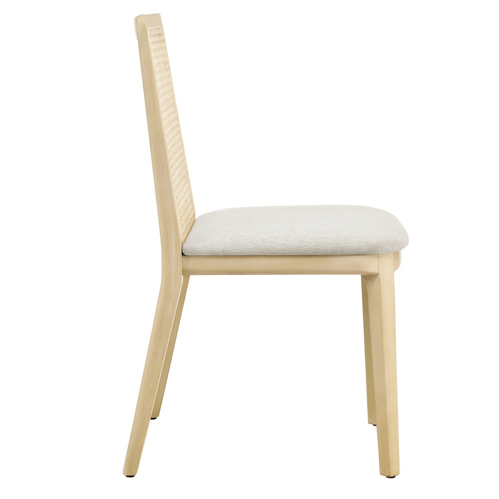 Monarch Wood and Rattan Dining Side Chair