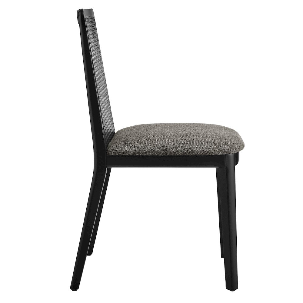Monarch Wood and Rattan Dining Side Chair