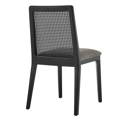 Monarch Wood and Rattan Dining Side Chair