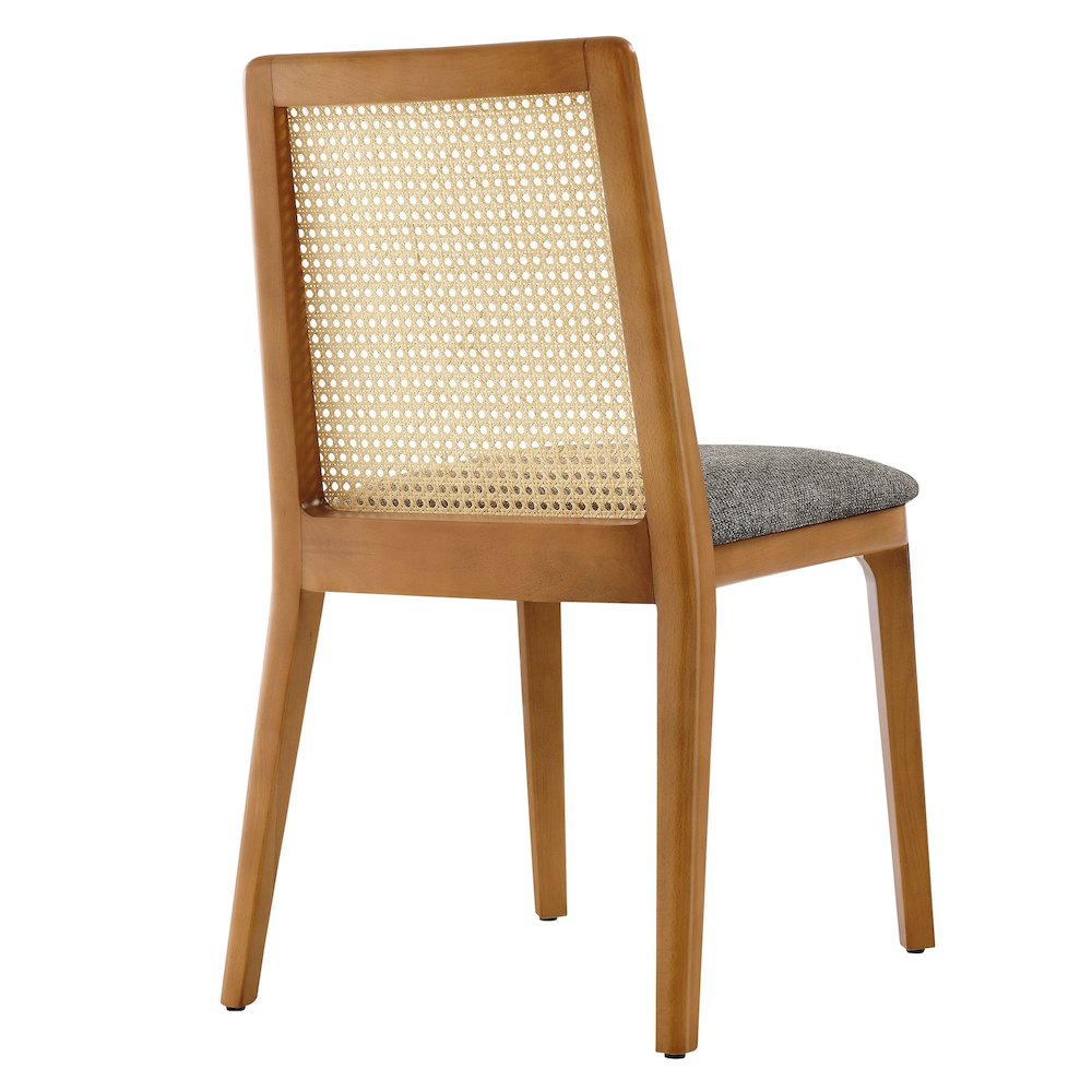 Monarch Wood and Rattan Dining Side Chair