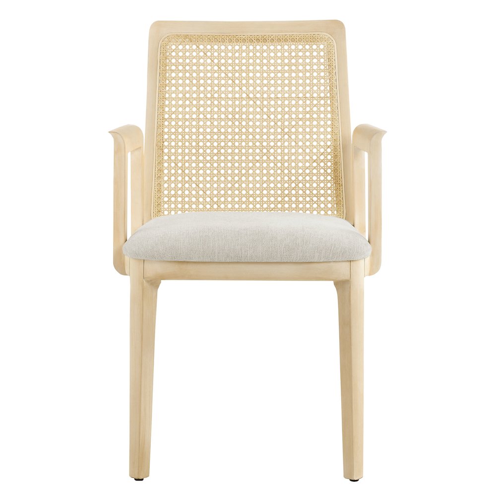 Monarch Wood and Rattan Dining Armchair