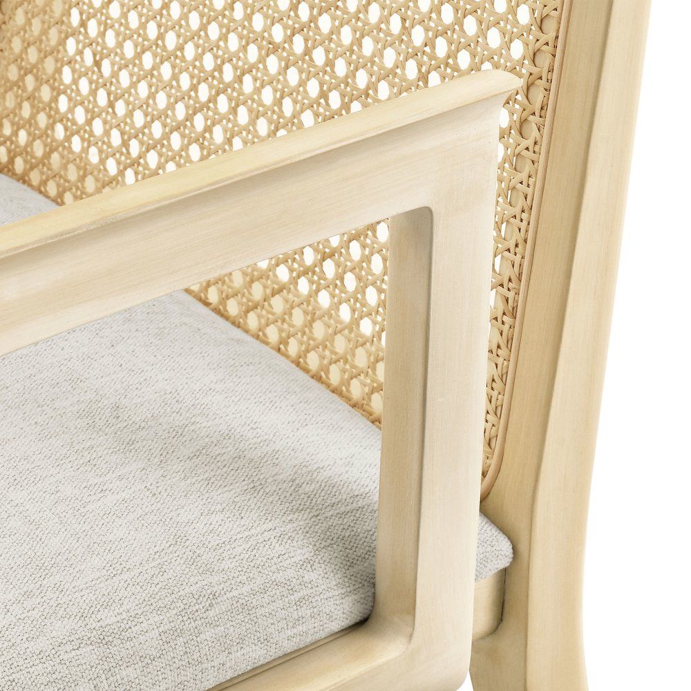 Monarch Wood and Rattan Dining Armchair