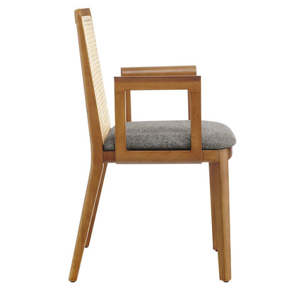 Monarch Wood and Rattan Dining Armchair