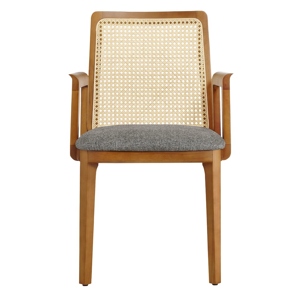Monarch Wood and Rattan Dining Armchair
