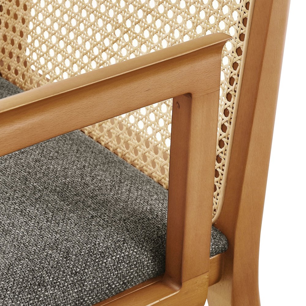 Monarch Wood and Rattan Dining Armchair