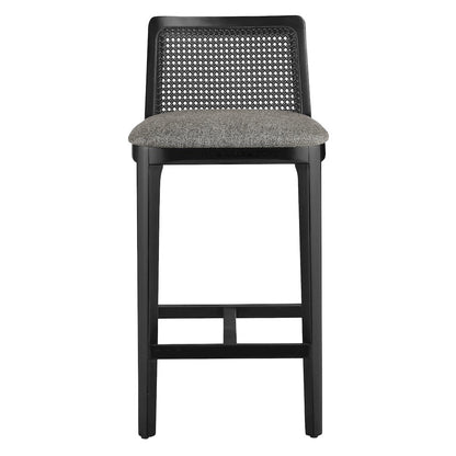 Monarch Wood and Rattan Counter Stool