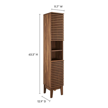 Render Tall Narrow Bathroom Storage Cabinet