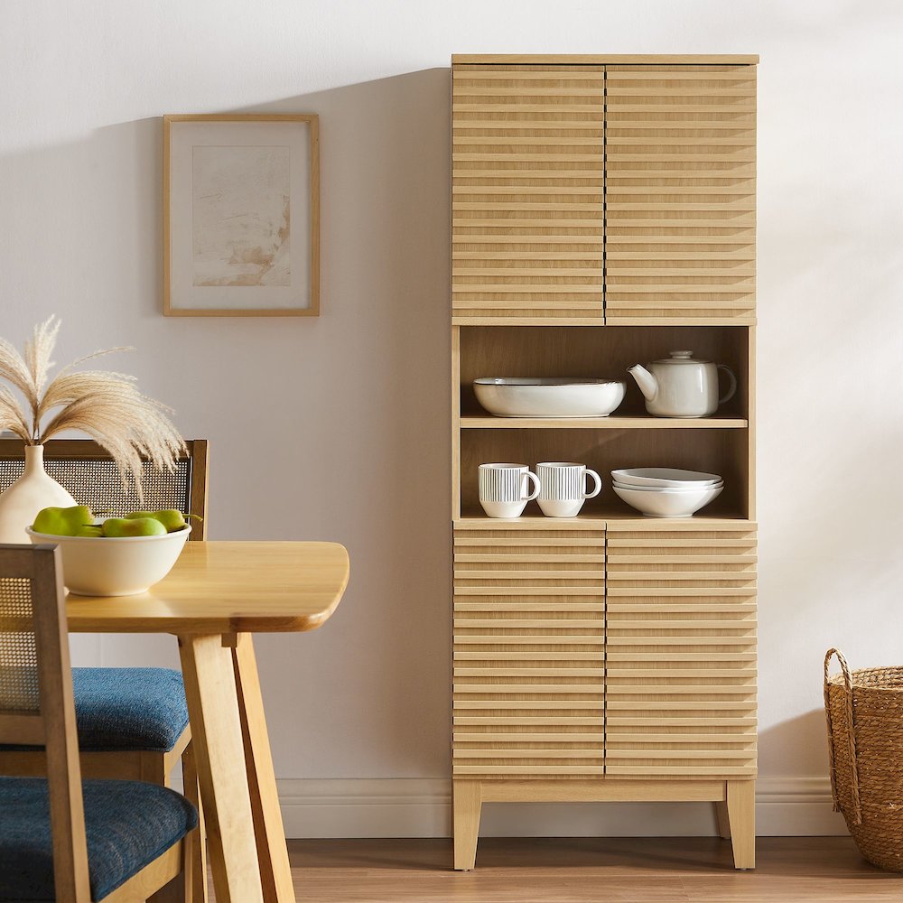 Render Tall Bathroom Storage Cabinet