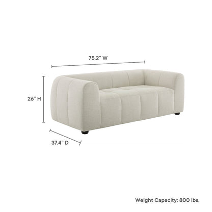 Liana Upholstered Fabric Loveseat