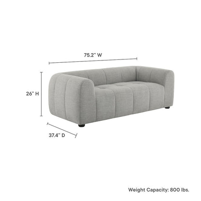 Liana Upholstered Fabric Loveseat