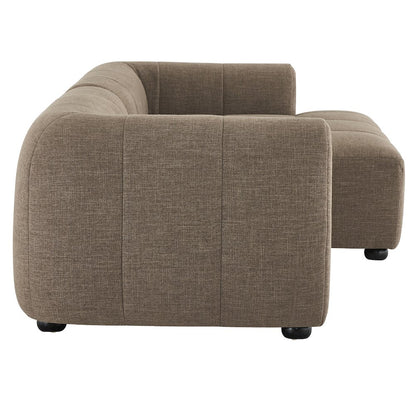 Liana Right-Facing Upholstered Fabric Modular Sofa with Chaise