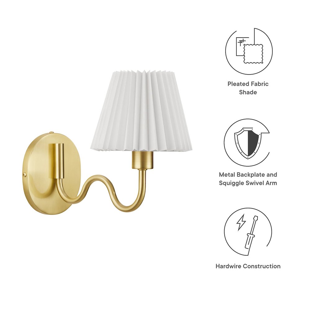 Wave Squiggle Arm Wall Sconce