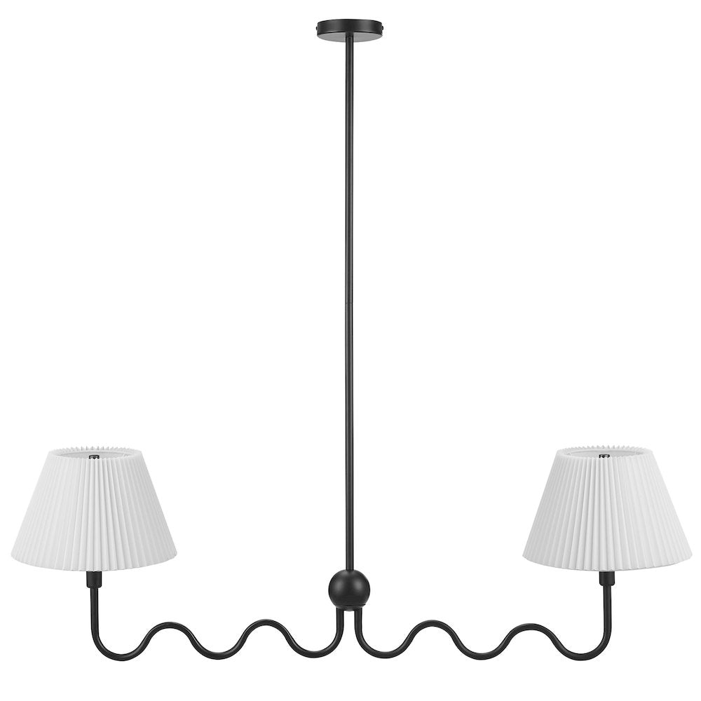 Wave Squiggle 2-Arm Pendant Light