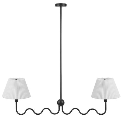 Wave Squiggle 2-Arm Pendant Light