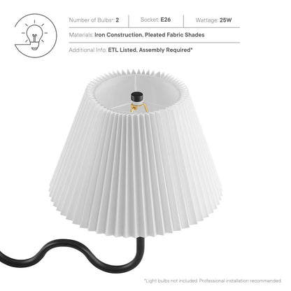 Wave Squiggle 2-Arm Pendant Light