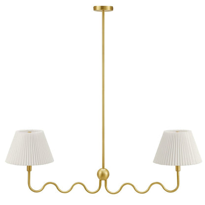 Wave Squiggle 2-Arm Pendant Light