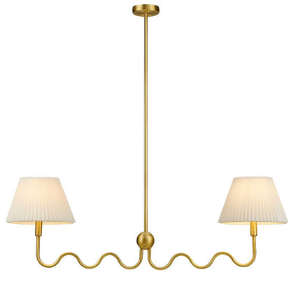 Wave Squiggle 2-Arm Pendant Light