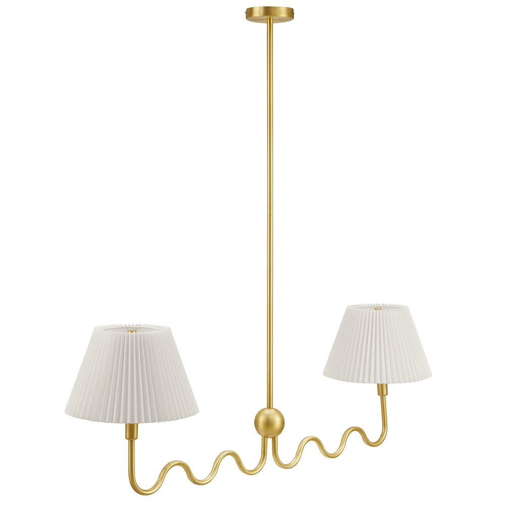 Wave Squiggle 2-Arm Pendant Light