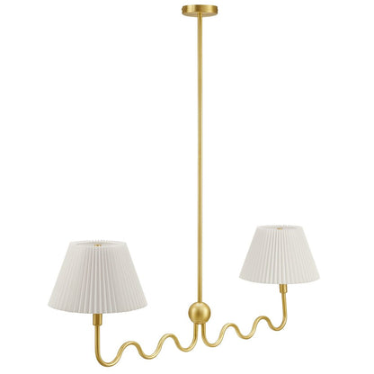 Wave Squiggle 2-Arm Pendant Light