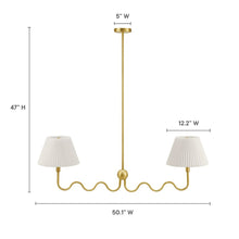 Wave Squiggle 2-Arm Pendant Light