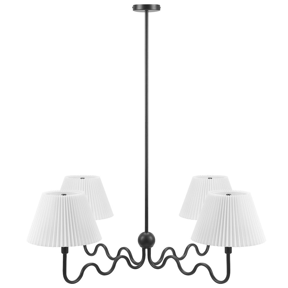 Wave Squiggle 4-Arm Pendant Light