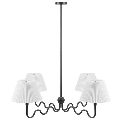 Wave Squiggle 4-Arm Pendant Light