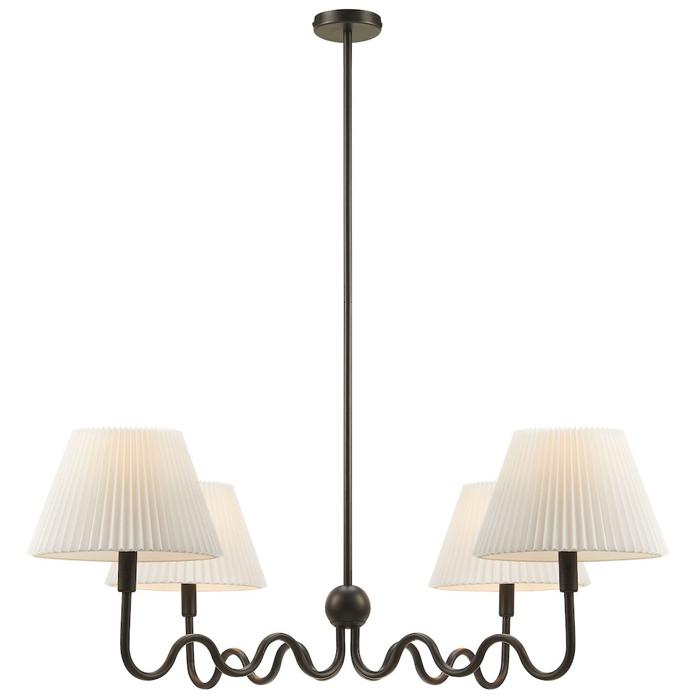Wave Squiggle 4-Arm Pendant Light
