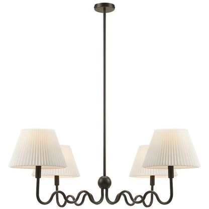 Wave Squiggle 4-Arm Pendant Light