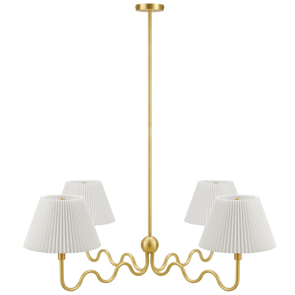Wave Squiggle 4-Arm Pendant Light