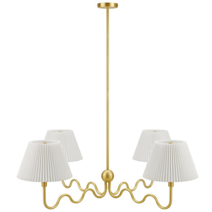 Wave Squiggle 4-Arm Pendant Light