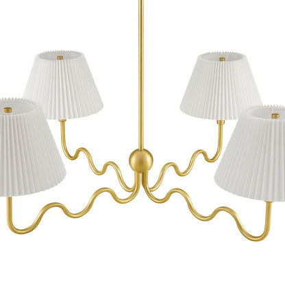 Wave Squiggle 4-Arm Pendant Light