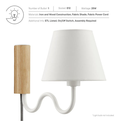 Sunlit Squiggle Arm Wall Sconce