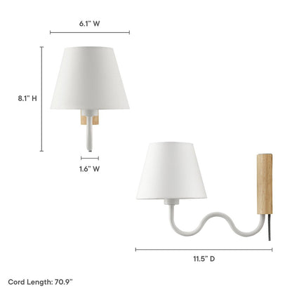 Sunlit Squiggle Arm Wall Sconce