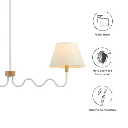 Sunlit Squiggle 2-Arm Pendant Light