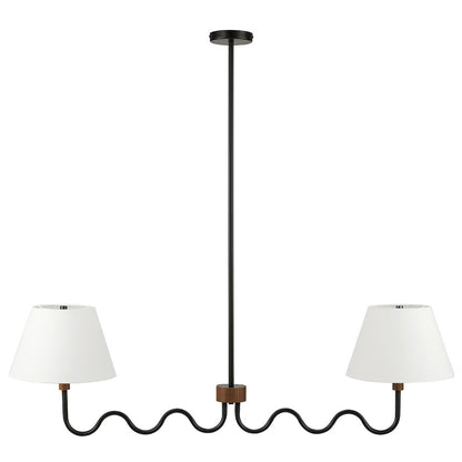 Sunlit Squiggle 2-Arm Pendant Light