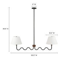 Sunlit Squiggle 2-Arm Pendant Light