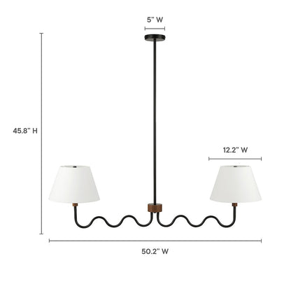 Sunlit Squiggle 2-Arm Pendant Light