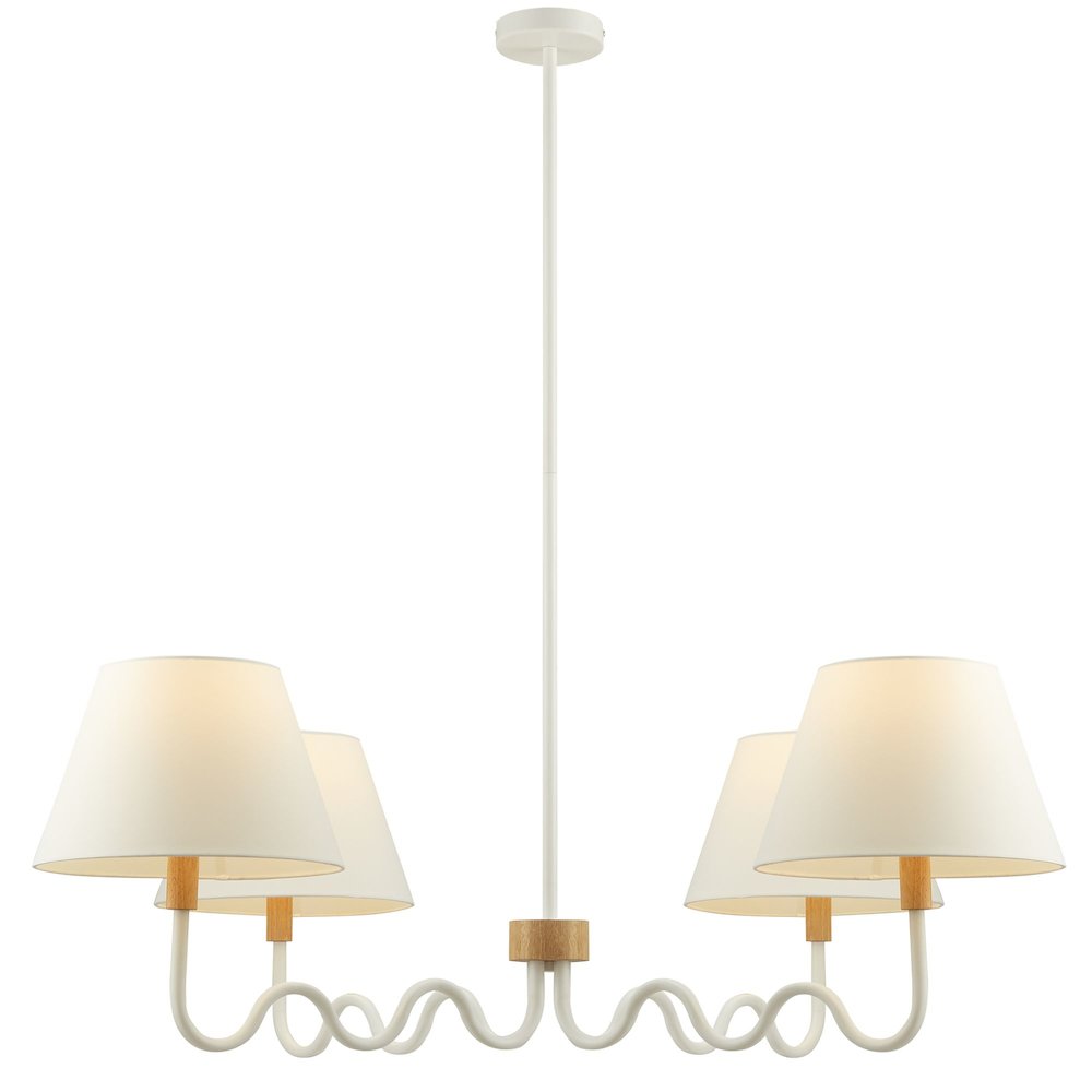 Sunlit Squiggle 4-Arm Pendant Light