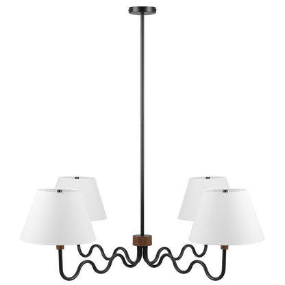Sunlit Squiggle 4-Arm Pendant Light